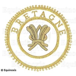 Badge / Macaron GLNF – Grande tenue provinciale – Grand Secrétaire – Bretagne – Brodé main